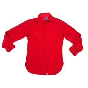 Pendleton 100% Virgin Wool Red Button Down Shirt